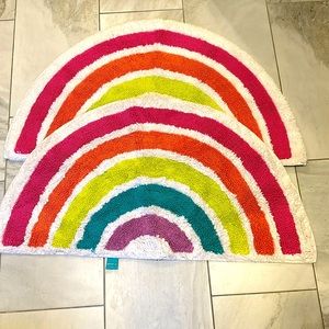Rainbow bathroom rugs